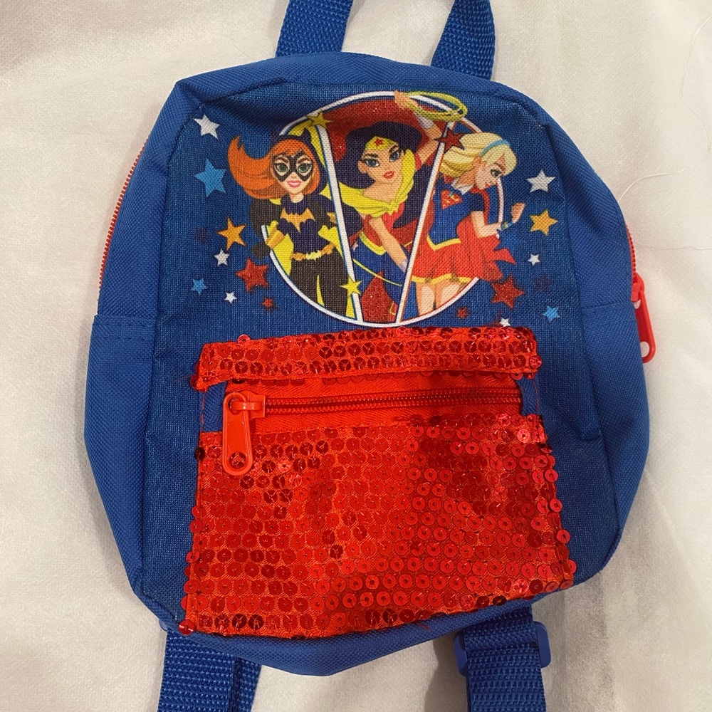 Blue and Red Superhero Mini Backpack